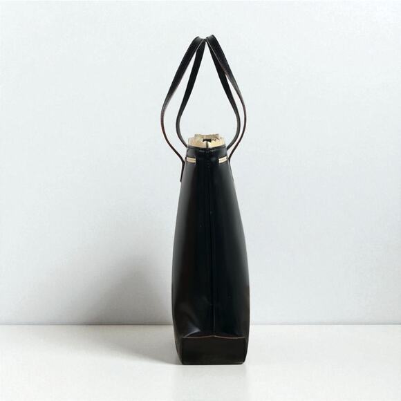 ANYA HINDMARCH Italian Leather Bow Handbag Tote Black Clasic Luxury Designer Y2K - Picture 5 of 13